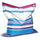 Fadi hellblau gestreiftes Nylon-Sessel-Sitzkissen