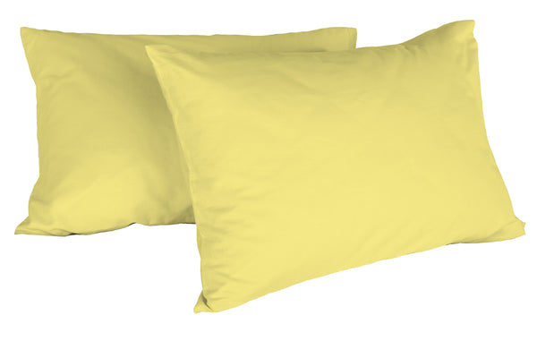 Paar einfache gelbe Kissenbezüge acquista