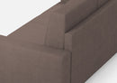 Divano Angolare 7 Posti 286x286x85 cm Sakar in Tessuto Talpa