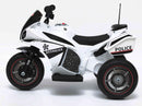 Moto Elettrica Polizia per Bambini 6V Kidfun Urban Police Nera