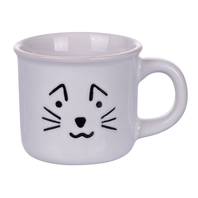 Set 6 Tazzine da Caffè Ø6,4x5,5 cm in Gres VdE Tivoli 1996 Love Cat