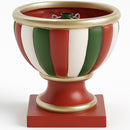 Base Albero di Natale a Calice 32 cm Universale in Resina Rosso Verde e Bianco      