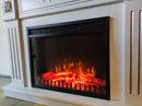 Camino Elettrico da Incasso 47,5x58,5x18 cm Effetto Fiamma 1500W Vienna 23 Nero