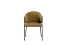 Set 2 Sedie Medea 53x60x78 cm in Tessuto Easy-Clean Bouclé Ocra      