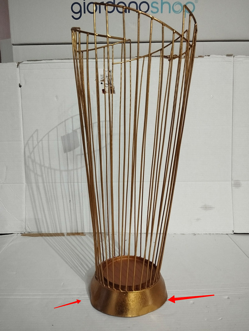 Porta Ombrelli Fashion Oro Ø28x69 cm in Ferro Oro Seconda Scelta