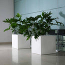 Vaso 50x50 cm in Resina Arkema Iris Vase Dove Grey