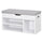 Schuhschrank mit Bank 80x30x43 cm aus weißem MDF