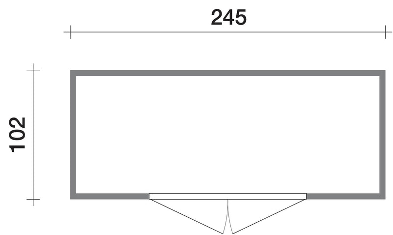 Casette Box da Giardino in Legno Porta Utensili 245x102x224 cm con 2 Porte e Finestre Ecla Salmone