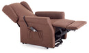 Poltrona Alzapersona Elettrica 2 Motori in Tessuto Vittoria Marrone