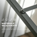 Scaffale Portalegna 39x35x76 cm in Acciaio Nero