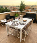 Tavolo Milo 150x90x74 h cm in Alluminio Bianco