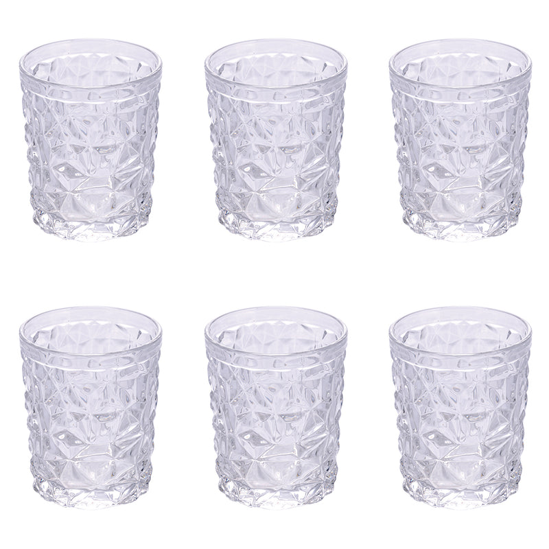 Set 6 Bicchieri Acqua Glace Ice in Vetro VdE Tivoli 1996 Trasparente