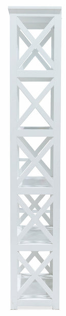 Mobile a Colonna da Bagno 5 Ripiani 45x30x175 cm in MDF Soriani Bianco