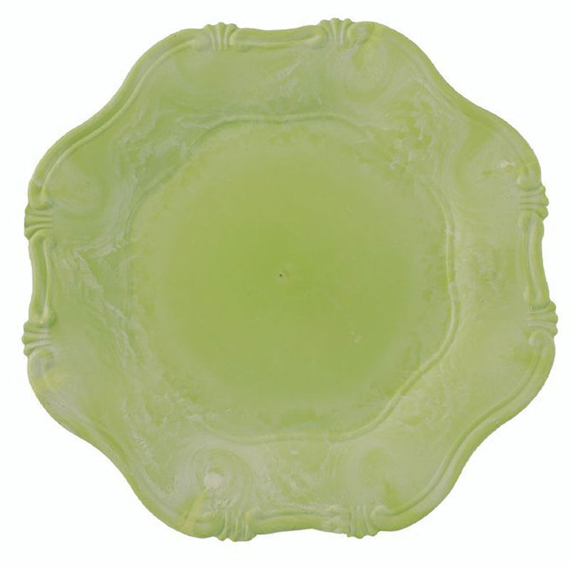 Set 6 Sottopiatti in Plastica Ø 34cm Villa d'Este Hippy Smerlato Verde Chiaro