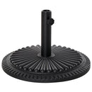 Base per Ombrellone da Giardino Ø49 cm 15 Kg in Plastica Nero
