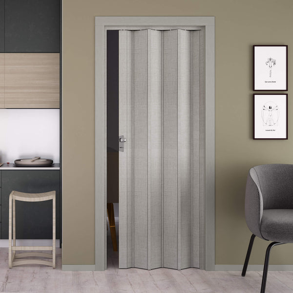 sconto Falttür für den Innenbereich 83 x 214 cm aus PVC-Stoff Saba Caroline Grey