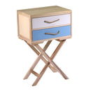 Cassettiera 2 Cassetti 45x30xh30/72 cm in Legno 