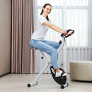 Cyclette Pieghevole Magnetica 8 Livelli Display LCD 97x43x110 cm Nero 