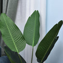 Pianta Artificiale Uccello del Paradiso da Interno e Esterno H120 cm con Vaso Verde