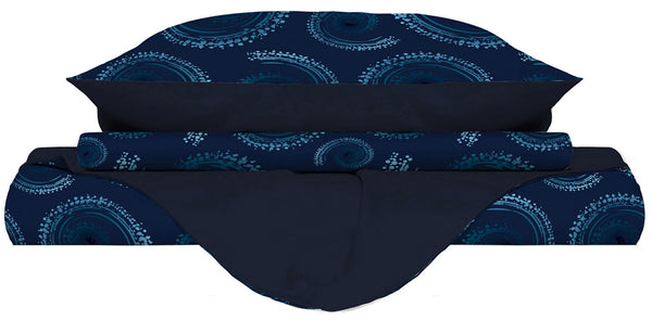 Doppelseitiger Bettbezug mit Vortex-bedruckten Kissenbezügen acquista