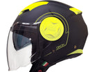 Casco Jet per Scooter Visiera Lunga CGM Dixon 129S Giallo Fluo Opaco Varie Misure