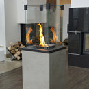Stufa a Gas da Esterno cm 155,3x48,2x48,2 Flig Gastonia Ossido Grigio con Vetri