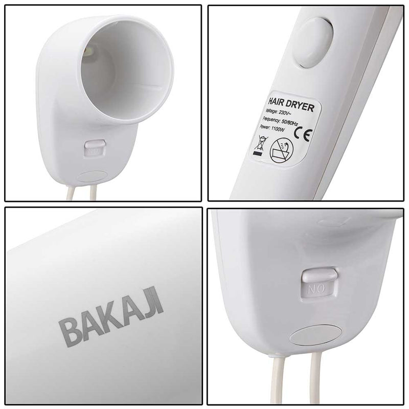 Asciugacapelli Parete Muro Hotel Phon Asciuga Capelli Bagno Casa Albergo 1200W