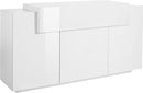 Credenza 4 Ante 160x45x86 cm Coro 3A Bianco Lucido/Bianco  