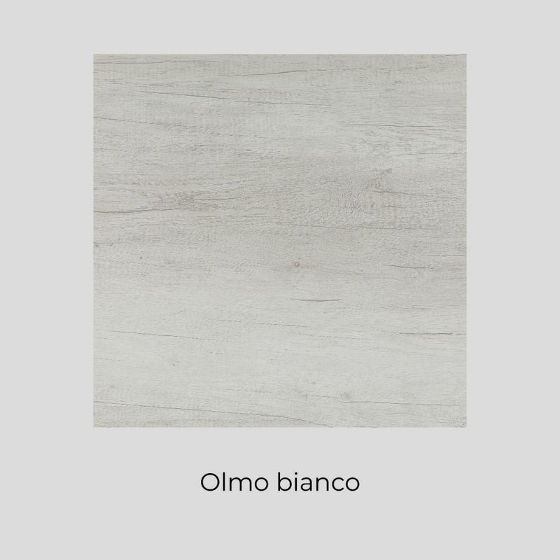 Mobile Lavatoio in Ceramica 1 Anta e Strofinatoio Integrato 45x50x86A cm Olmo Bianco