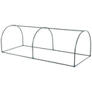Serra da Giardino con Porte a Cerniera 250x100x80 cm in Acciaio e PVC Trasparente