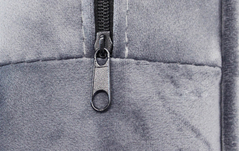 Divano 3 Posti Chandler 196x81x89 h cm in Velluto Grigio chiaro