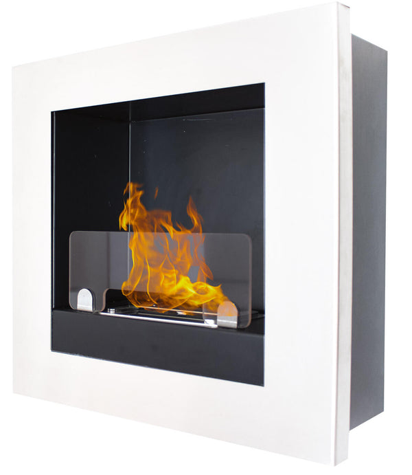 Bioethanol Wandkamin 45x45 cm Karlsen Asolo Weiß prezzo