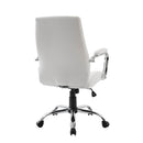 Poltrona da Ufficio Direzionale New York  con Braccioli 58x64x101-111 cm in Pelle Sintetica Bianco      