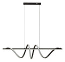 Lampadario LED Spiral 101x25x30 cm in Alluminio e Ferro e PVC Nero e Bianco      