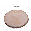Set 2 Vassoi Fetta di Legno Ø 40 cm in Legno