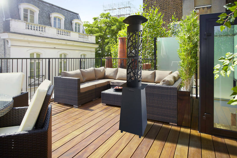 Stufa da Esterno Fungo a Bioetanolo 8 kW in Acciaio Vannini Gaia Grigia