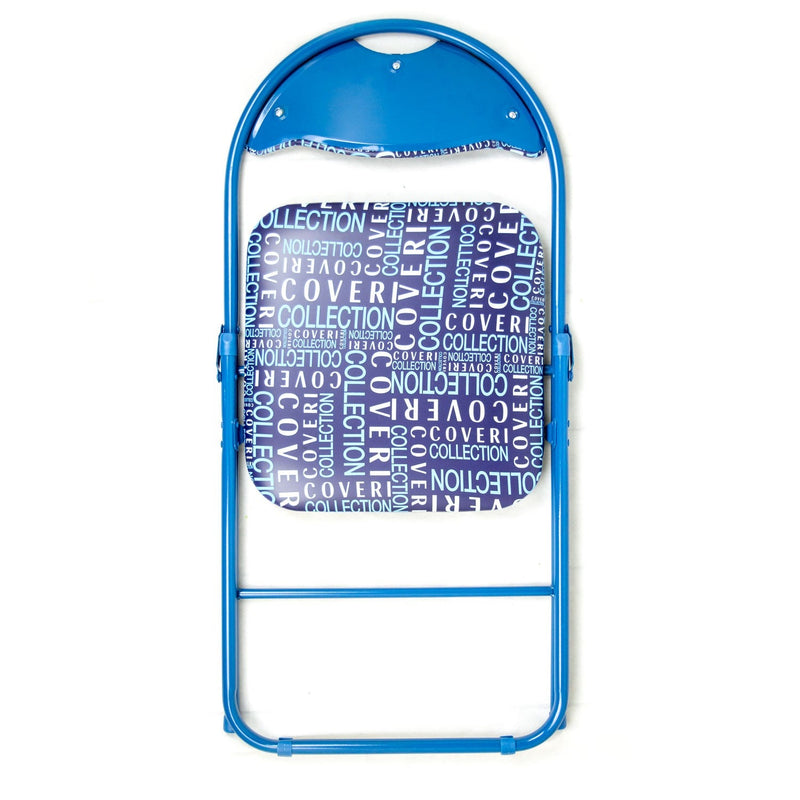 Sedia pieghevole in metallo con schienale e seduta imbottiti Coveri