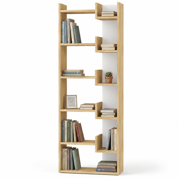 online Libreria a 6 Ripiani 60,5x22x162,5 cm Scaffalatura Verticale Moderna Quercia