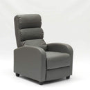 Poltrona Relax Reclinabile Manuale 69x91x102 cm in Similpelle Grigio