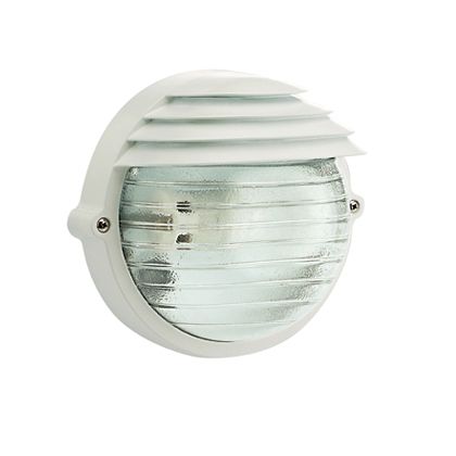 Lampada Applique Tonda Piccola Colore Bianco per Esterno Linea Palpebra Sovil