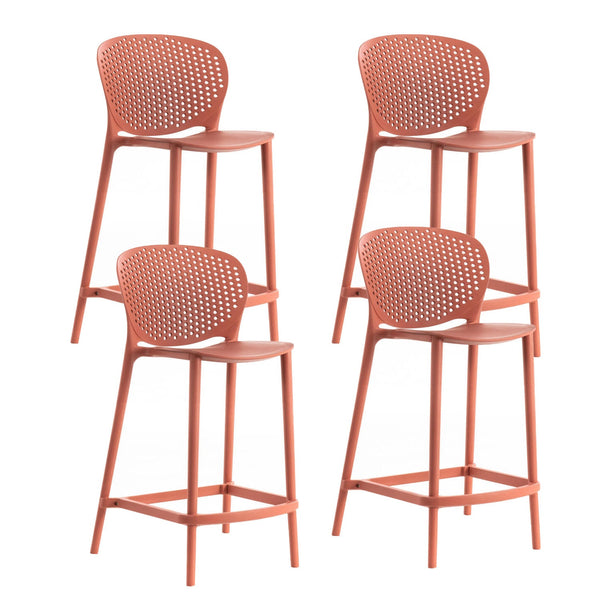 prezzo Set 4 Sedie 46x42xH93 cm in Polipropilene Spot Arancione