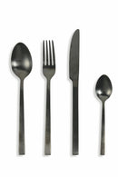 Servizio Set di Posate 24 Pezzi in Acciaio Opaco Nero Villa d'Este Home Tivoli Lexington