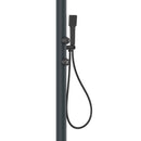Doccia da Giardino in Alluminio Soffione Lcd Quadrato e Doccino Sined Luna Alu D Grigio 