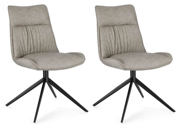 sconto Set 2 Sedie 50x64x86h cm Jordan Pu Tortora