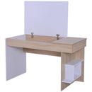 Scrivania da Ufficio Salvaspazio con Piano Sollevabile in Legno Bianco 120x60x74 cm 