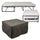Faltbarer Bettpouf mit Klappmatratze 78 x 78 x 47 cm Avalli Contract Brown