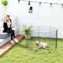 Recinto per Cani Pannelli 50x80 cm Espandibile e Pieghevole in Metallo Nero      