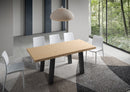 Tavolo Allungabile 180/280x90 cm Svalen Rovere Scortecciato Gambe Antracite      