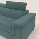 Divano Letto 3 Posti 240x100x95 cm in Tessuto Petrolio