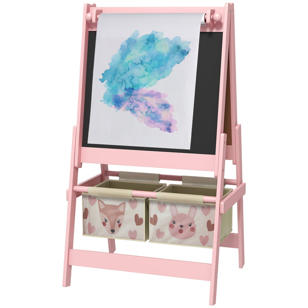 online Lavagna per Bambini 3 in 1 54x46,5x93 cm con Cavalletto Rosa